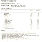 Schema punto croce Orologio Rose 2b