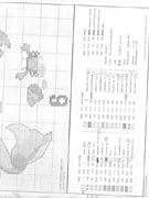 Schema punto croce Orologio Sirena 3