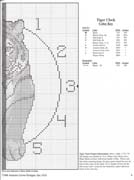 Schema punto croce Orologio Tigre 1c