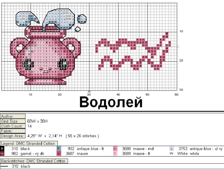 Schema punto croce Acquario-4
