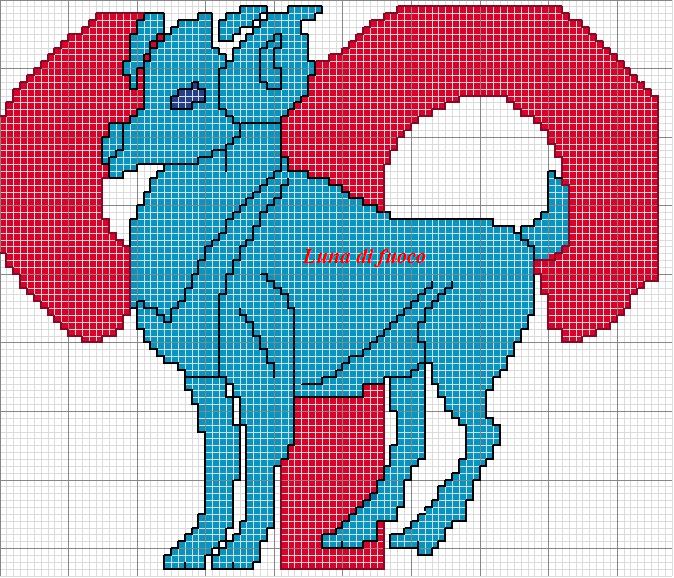 Schema punto croce Ariete-2