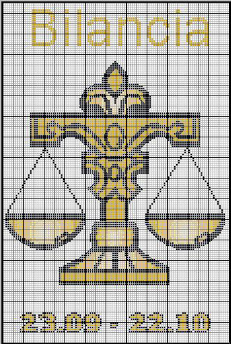 Schema punto croce Bilancia