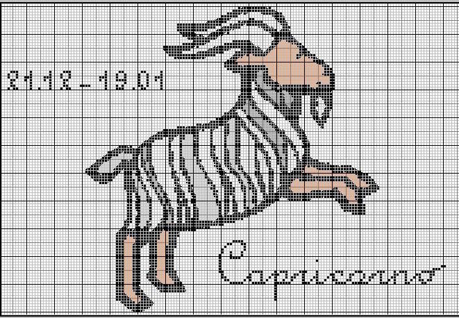 Schema punto croce Capricorno