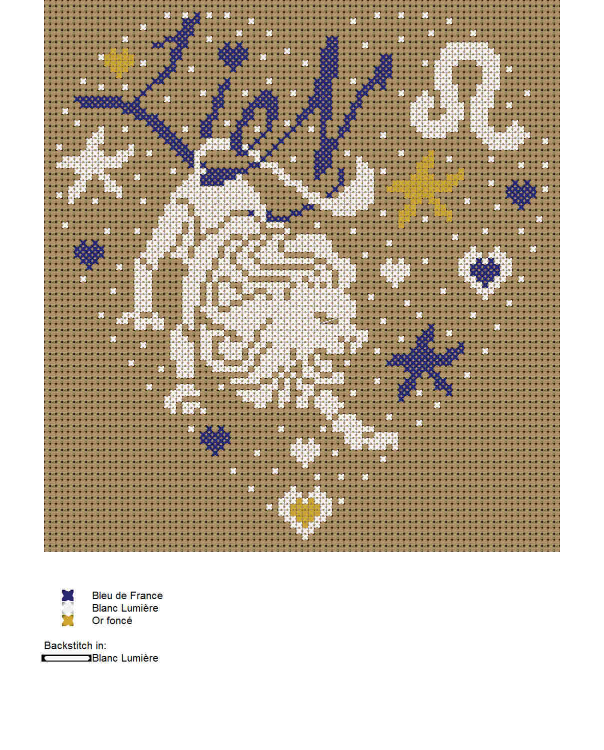 Schema punto croce Leone-3