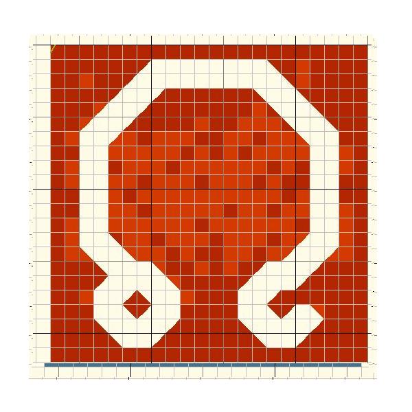 Schema punto croce Leone-6