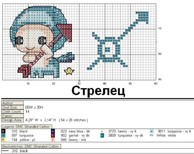 Schema punto croce Sagittario-4