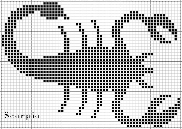 Schema punto croce Scorpione-5