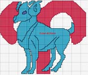 Schema punto croce Ariete-2