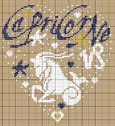 Schema punto croce Capricorno-3