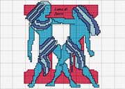 Schema punto croce Gemelli-2