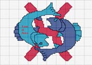 Schema punto croce Pesci-2