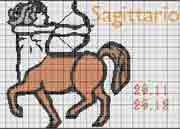 Schema punto croce Sagittario