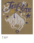 Schema punto croce Toro-3