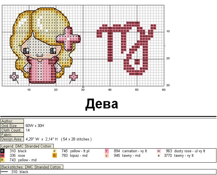 Schema punto croce Vergine-4