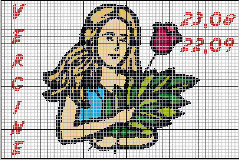 Schema punto croce Vergine