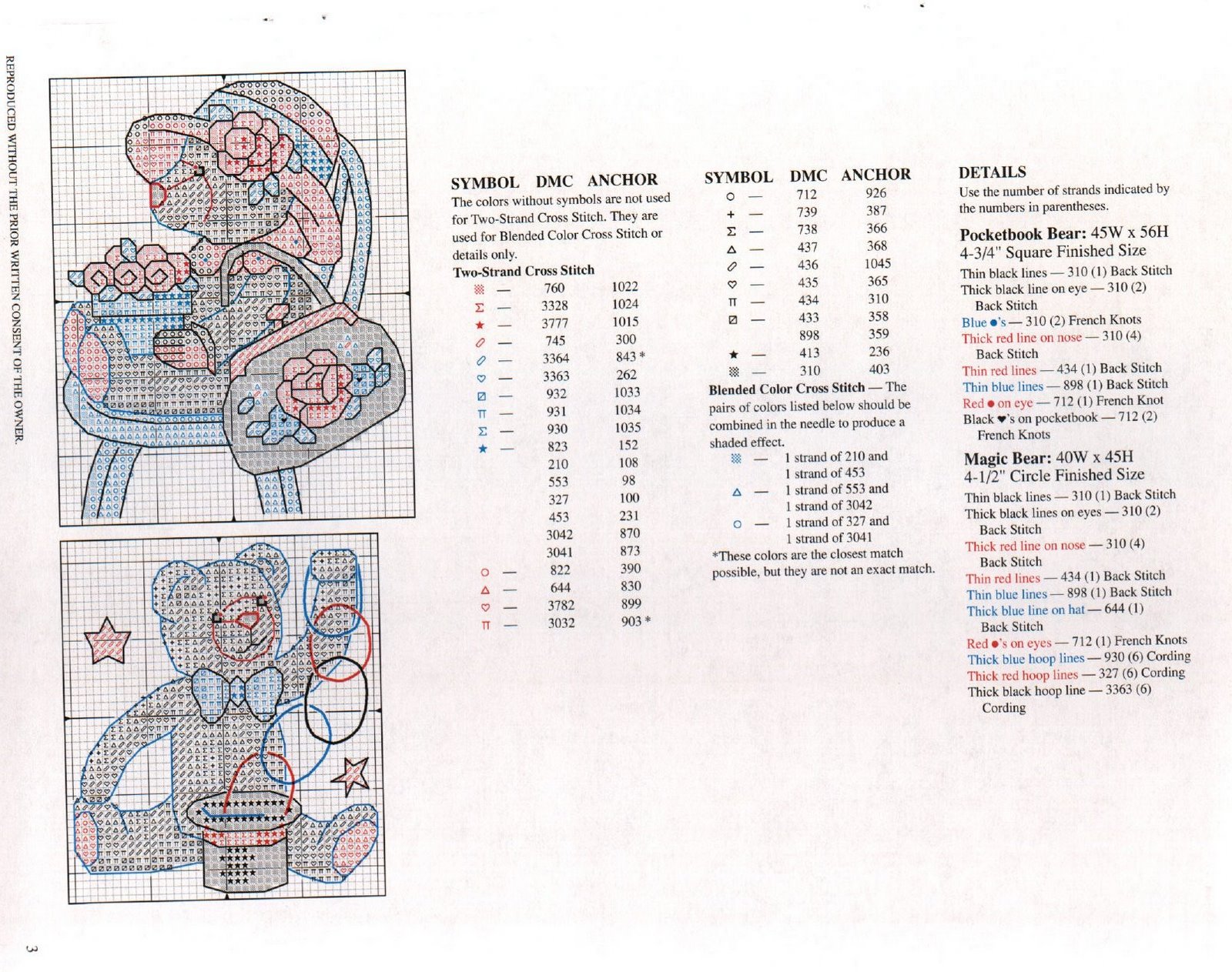 Schema punto croce A Bears World 3