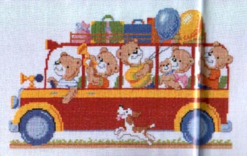 Schema punto croce Autobus Orsetti 1