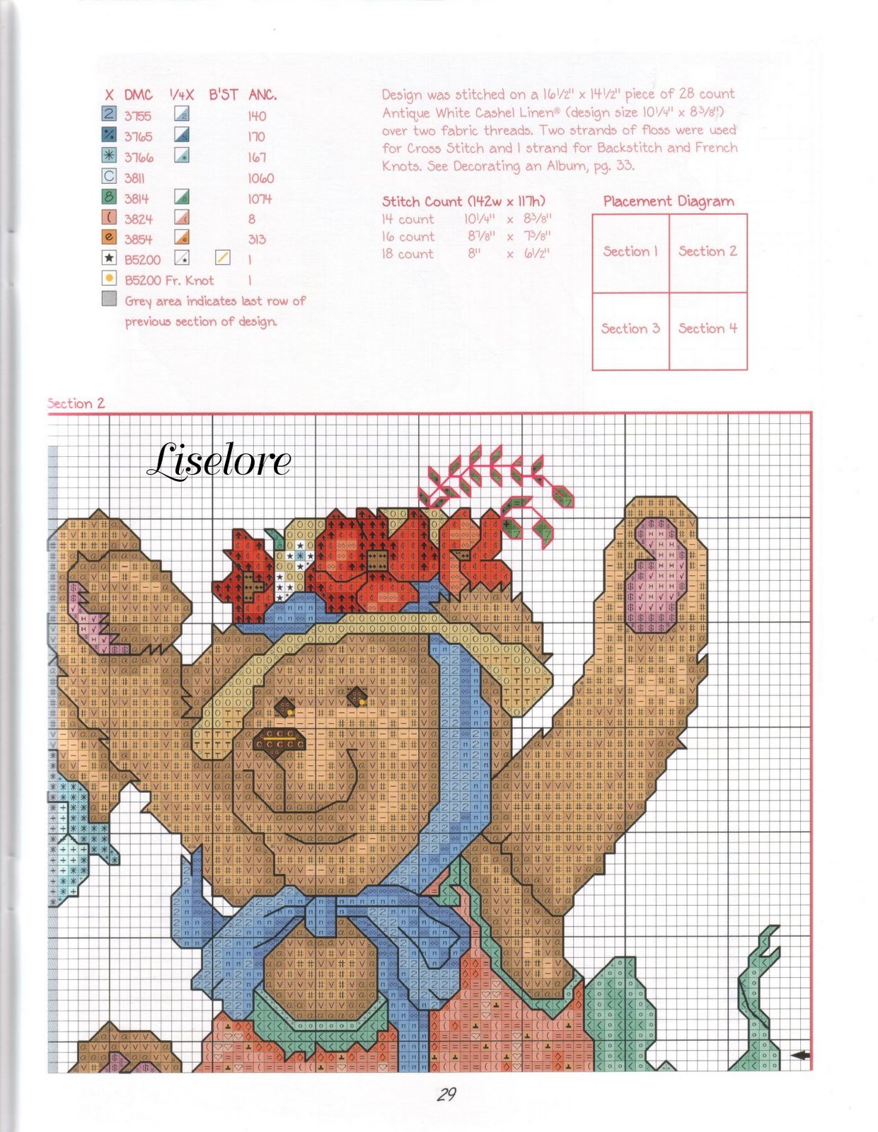 Schema punto croce Bears Best 30