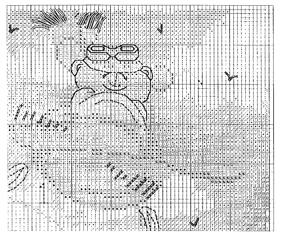 Schema punto croce Clock 3