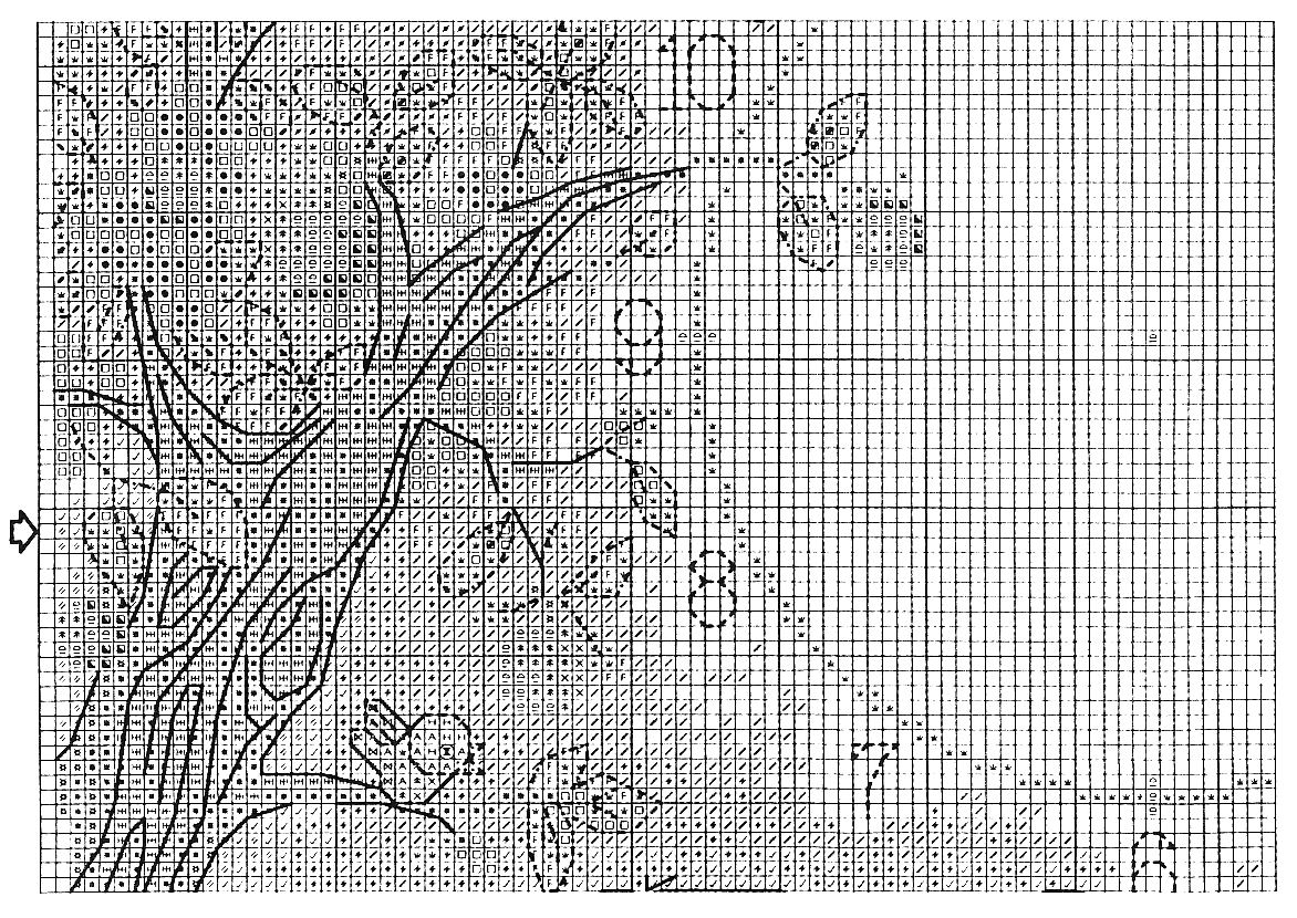Schema punto croce Clock 5