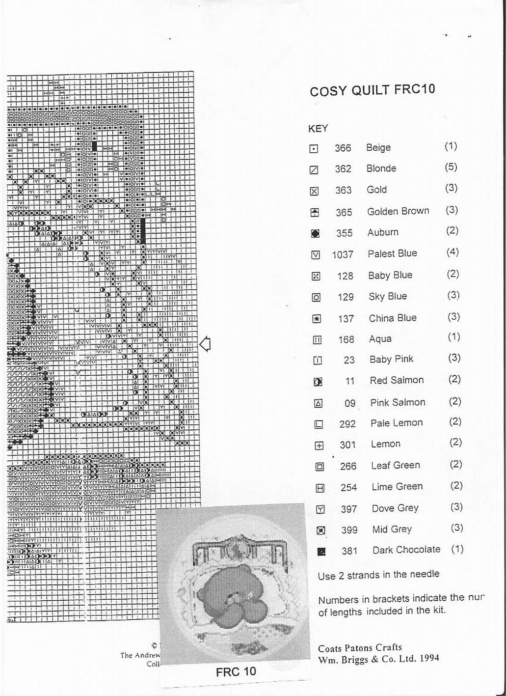 Schema punto croce Cosy Quilt 3