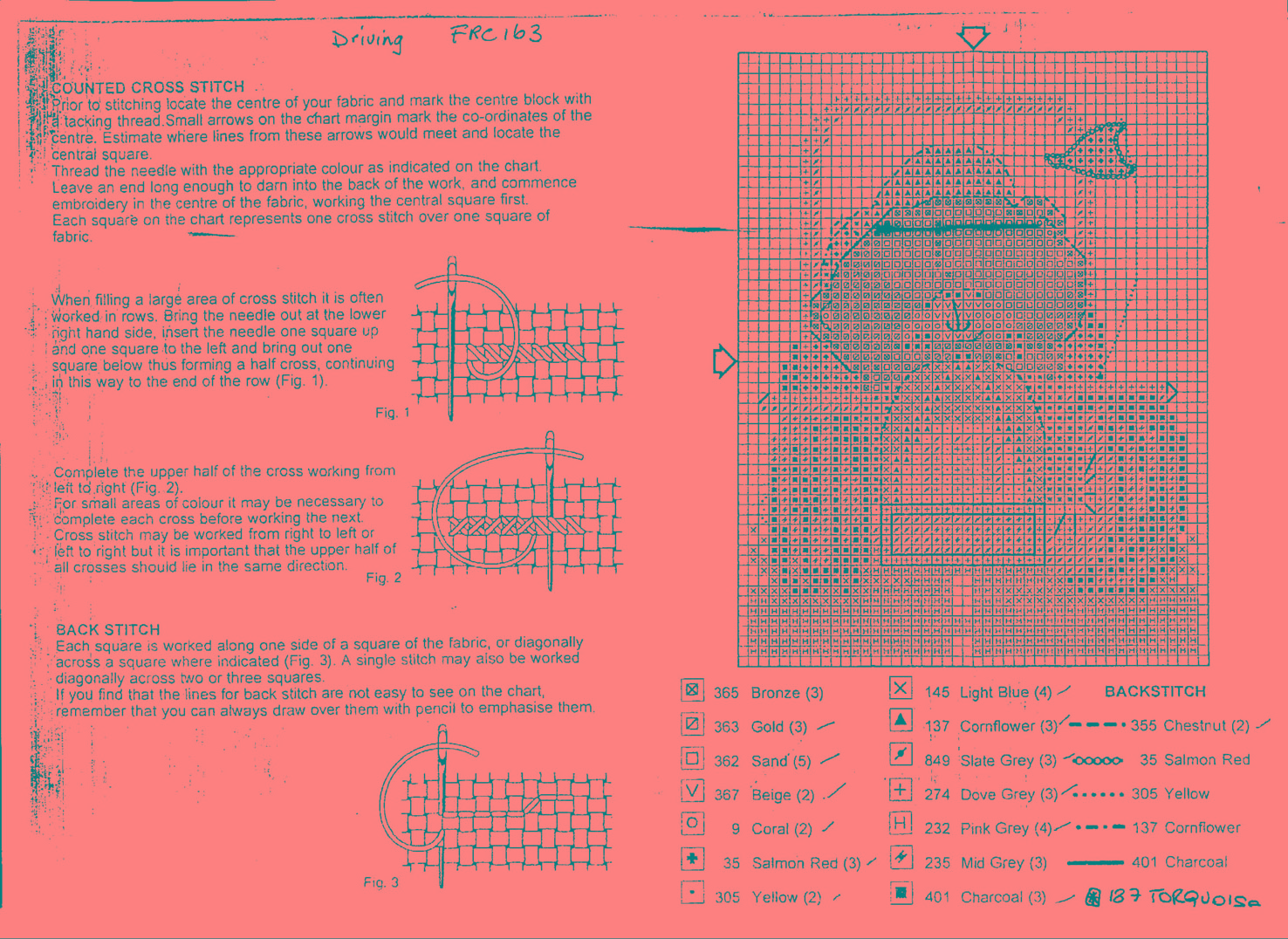 Schema punto croce Driving 2