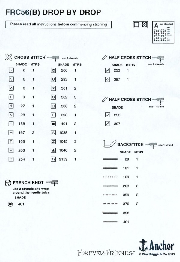 Schema punto croce Drop By Drop 6