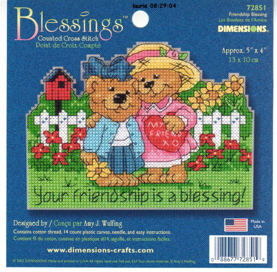 Schema punto croce Friendship Isblessing 1