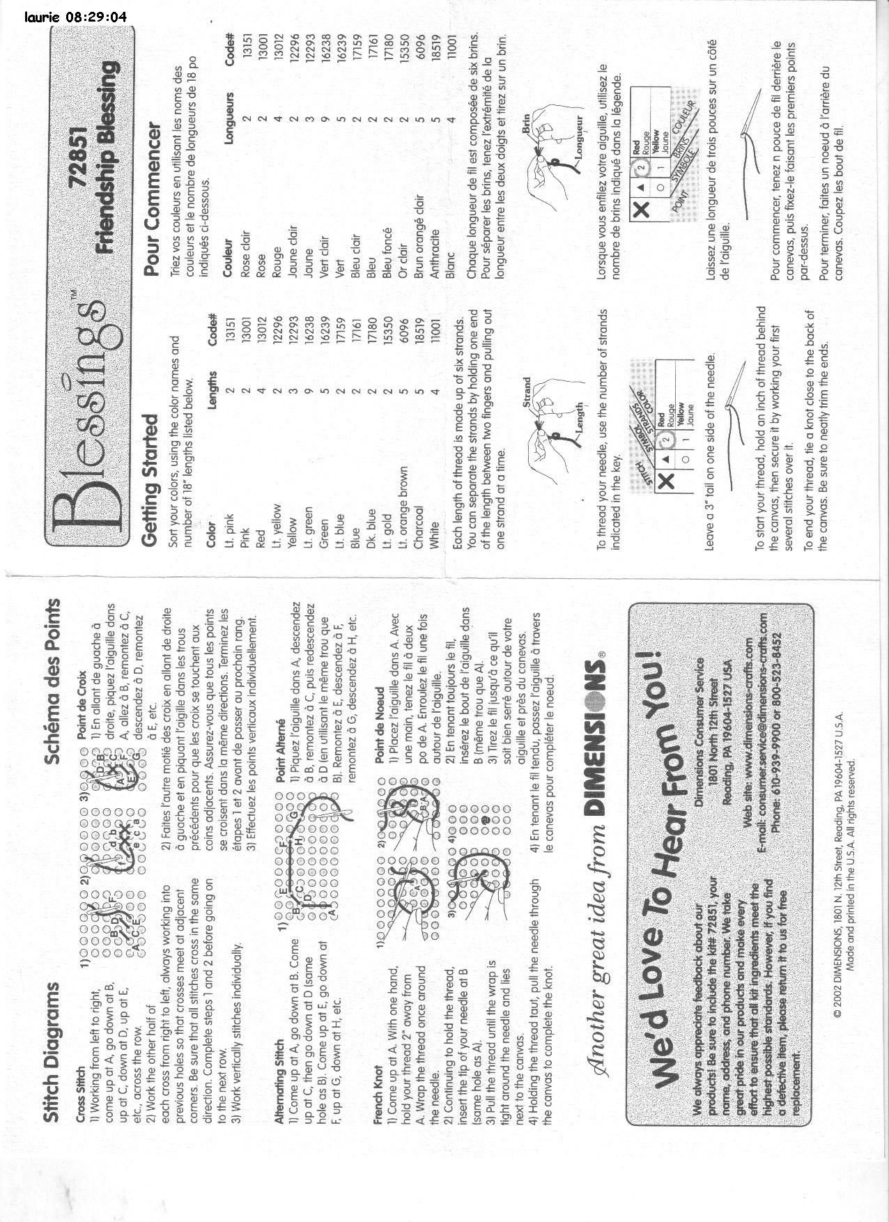 Schema punto croce Friendship Isblessing 2