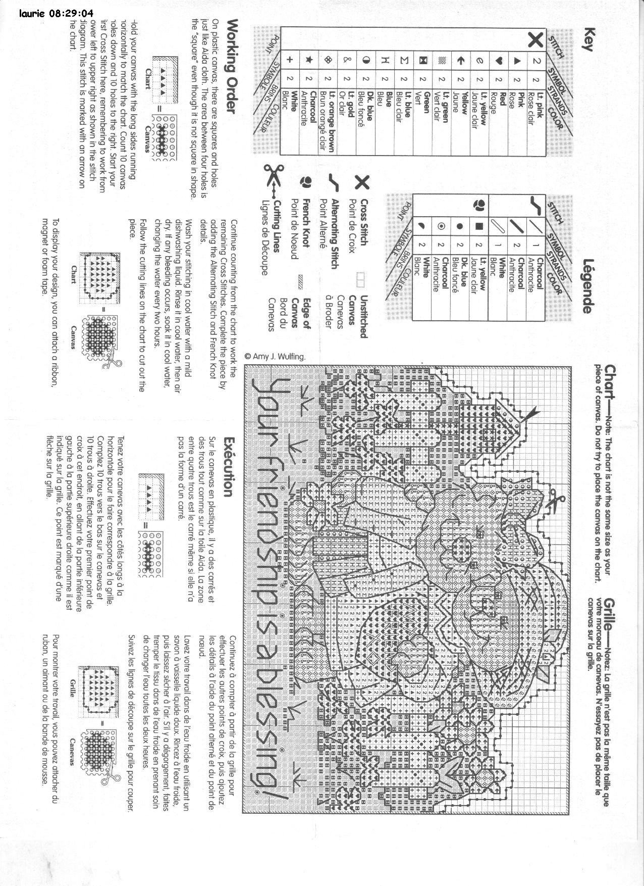 Schema punto croce Friendship Isblessing 3