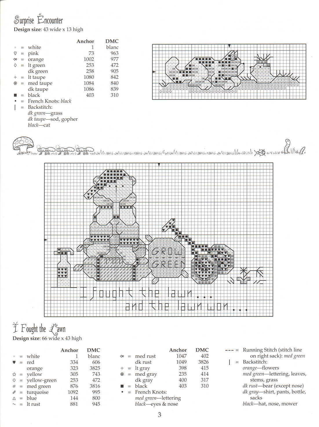 Schema punto croce Garden Giggles 3
