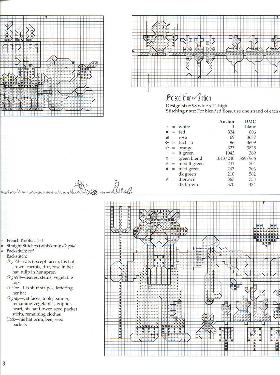 Schema punto croce Garden Giggles 9