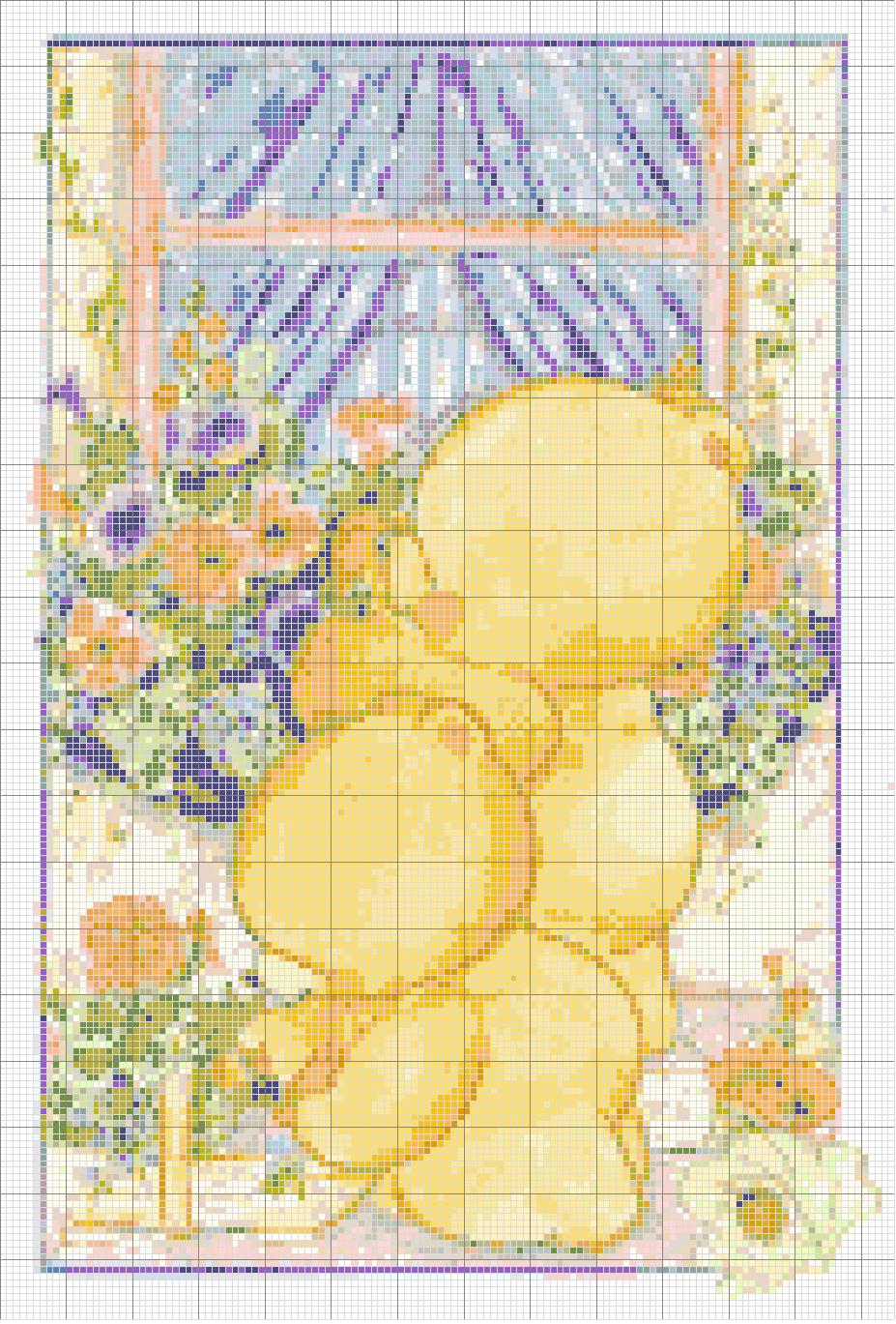 Schema punto croce Gardening