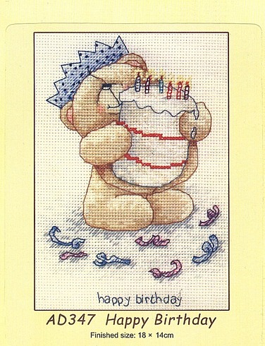 Schema punto croce Happy Birthday 4