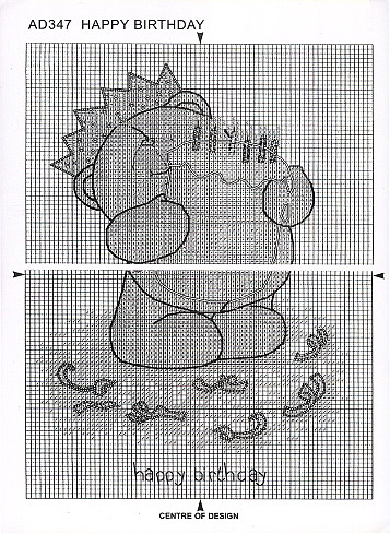 Schema punto croce Happy Birthday 6