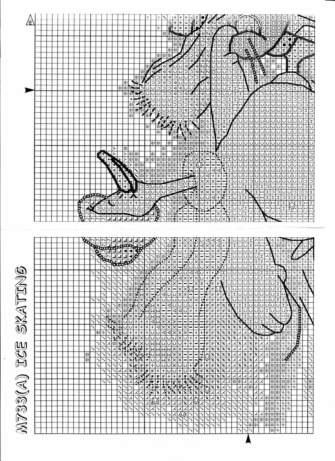 Schema punto croce Ice Skating 2