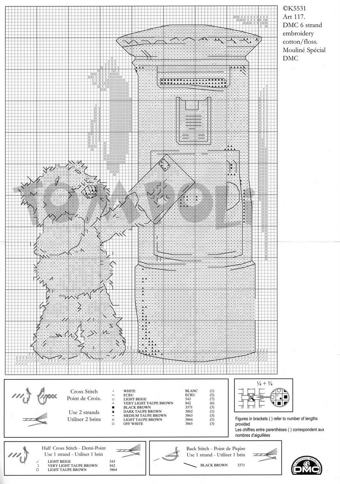 Schema punto croce Lickle Teddy 11b