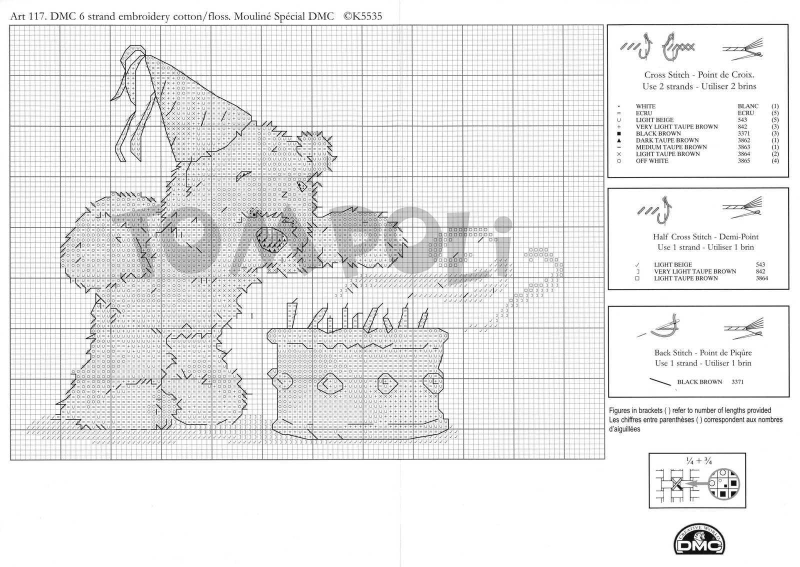 Schema punto croce Lickle Teddy 15b