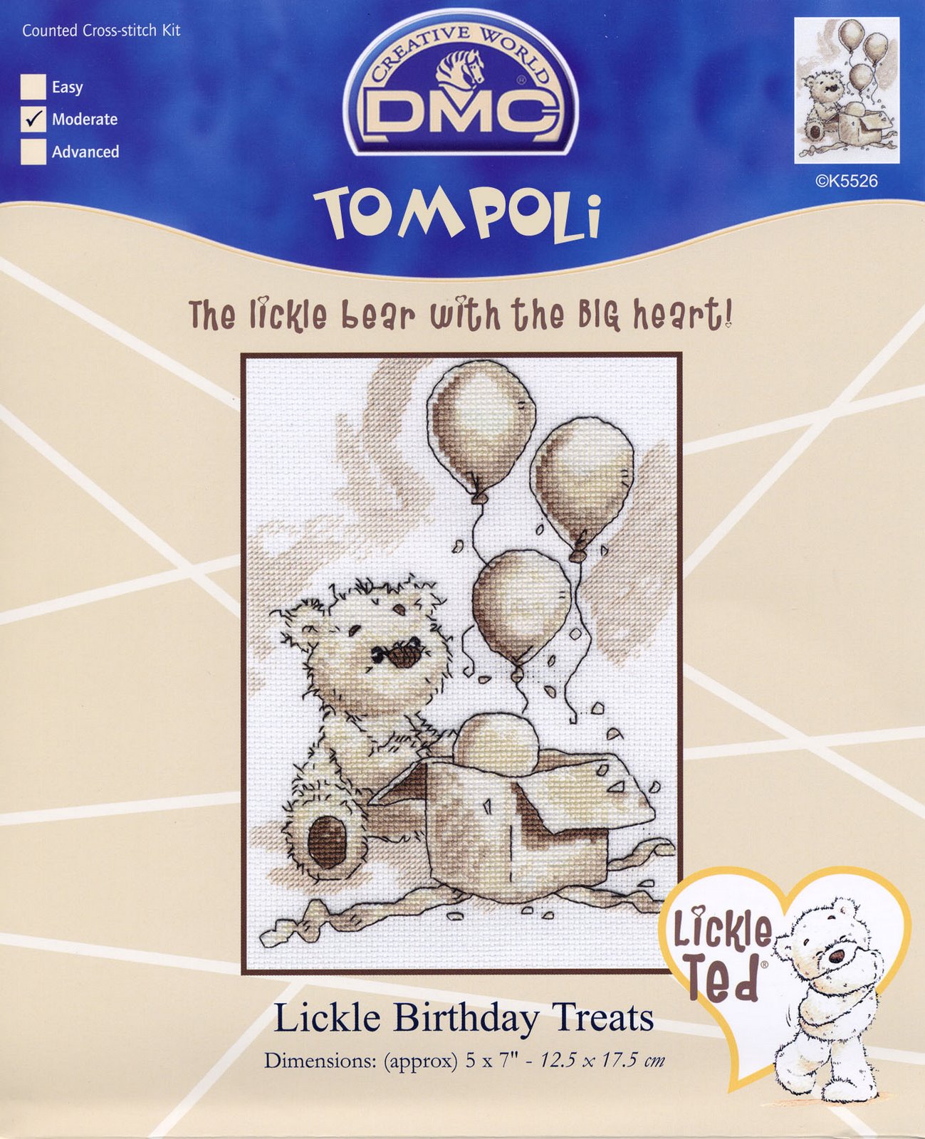 Schema punto croce Lickle Teddy 17a