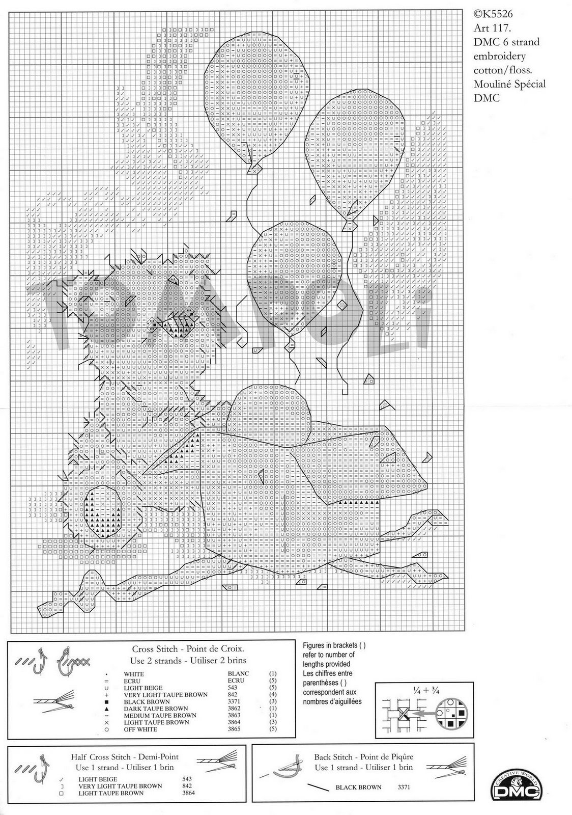 Schema punto croce Lickle Teddy 17b