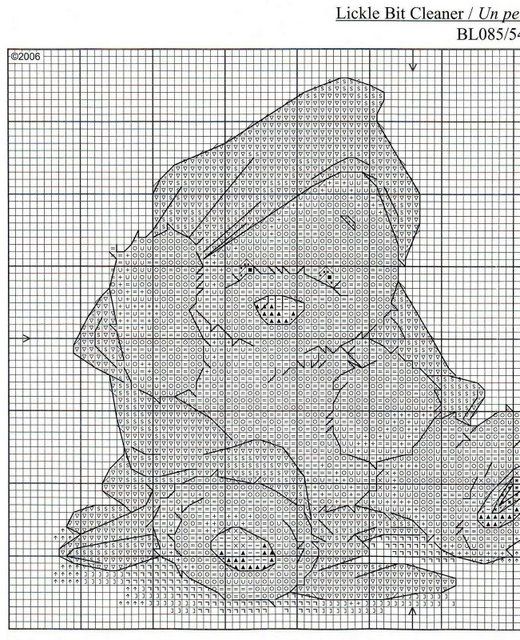 Schema punto croce Lickle Teddy 3b