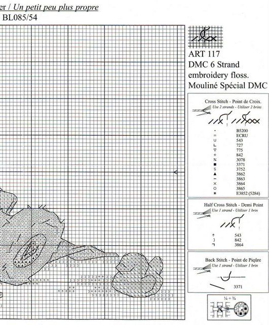 Schema punto croce Lickle Teddy 3c