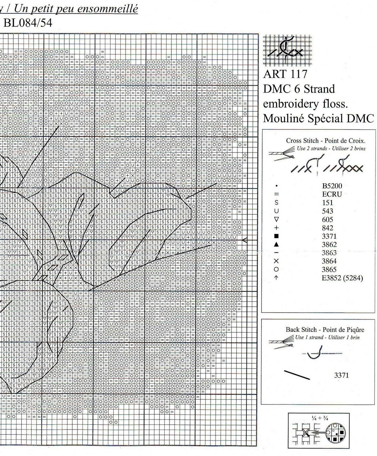 Schema punto croce Lickle Teddy 4c