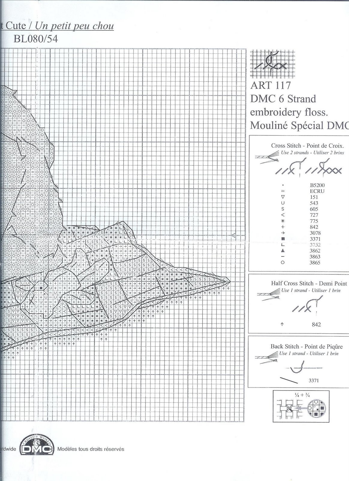 Schema punto croce Lickle Teddy 6c