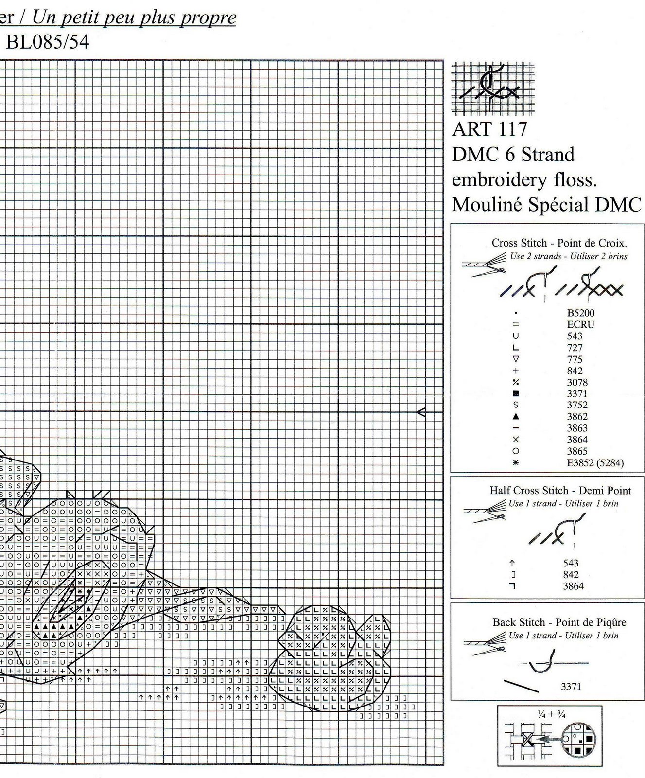 Schema punto croce Lickle Teddy 7c