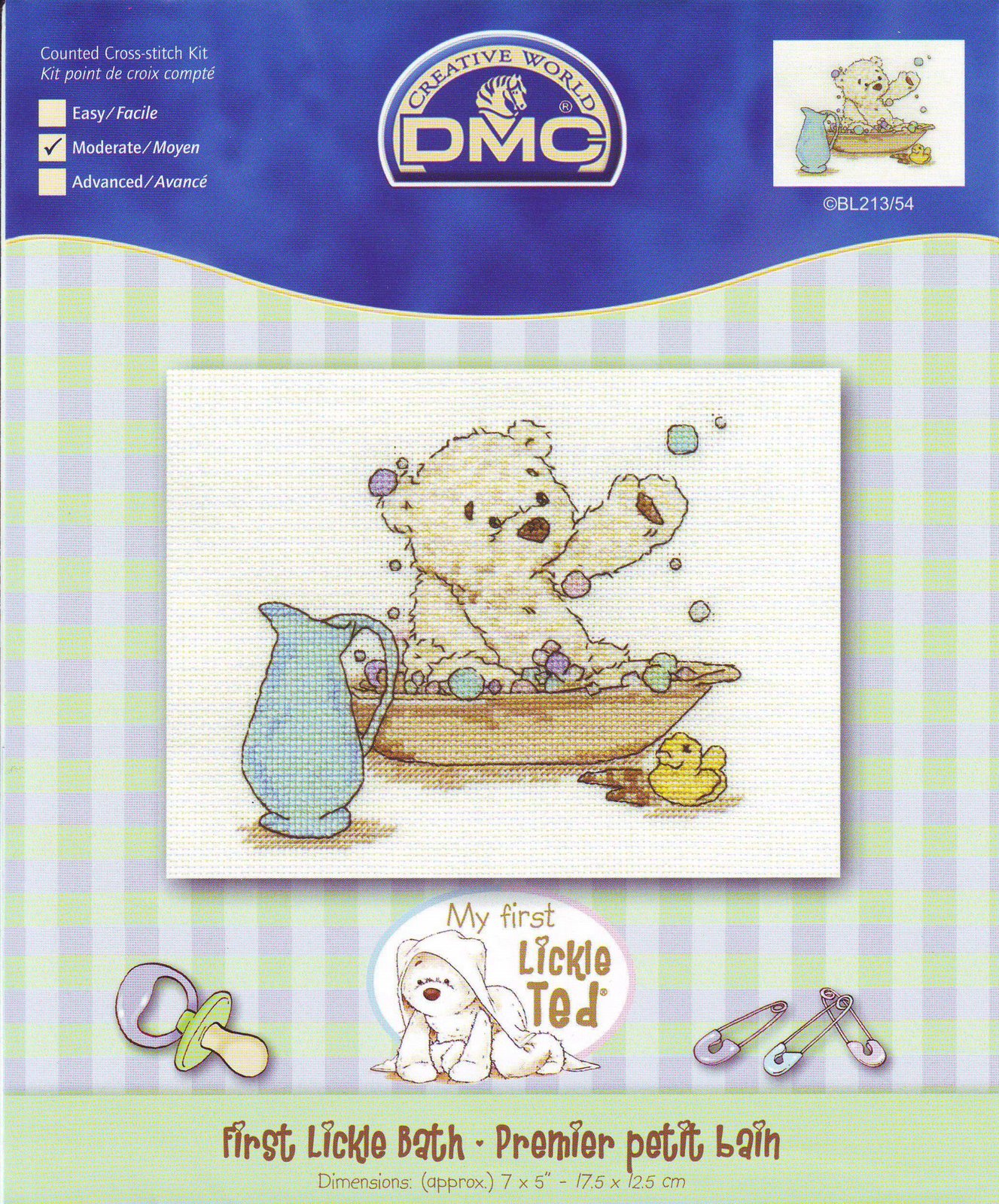 Schema punto croce Lickle Teddy Bath 1