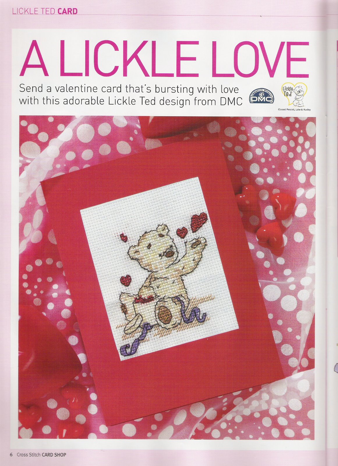 Schema punto croce Lickle Teddy Cuoricini1