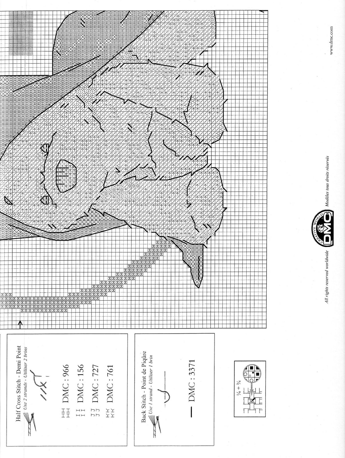 Schema punto croce Lickle Teddy Nascita 3