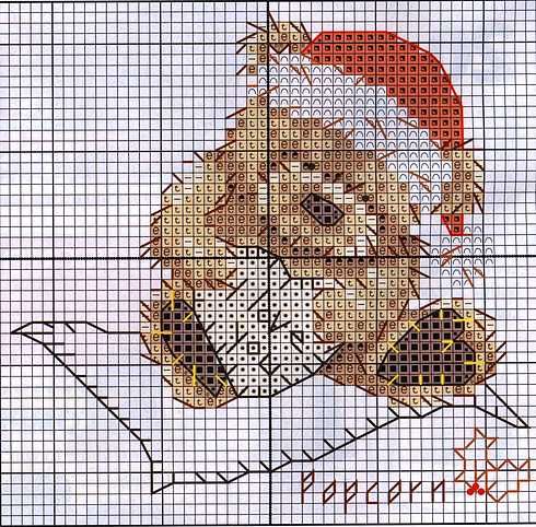 Schema punto croce Lickle Teddy Natale2