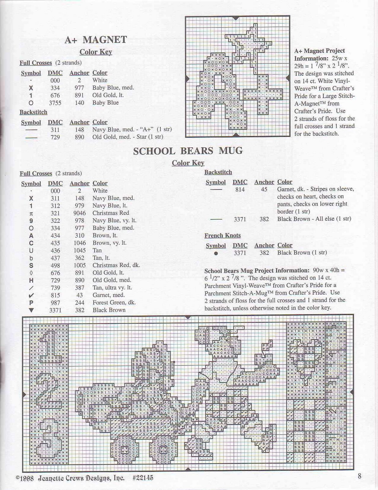 Schema punto croce Little Bear 9